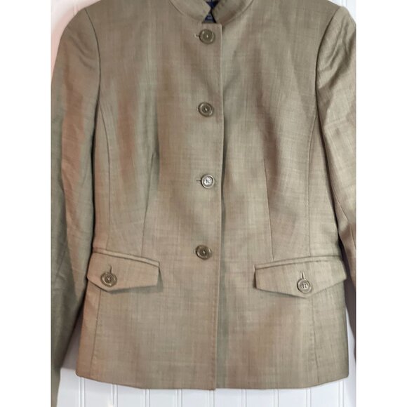 Brooks Brothers Womens Wool Blazer Size 4 Tan Button-Front - Picture 16 of 16